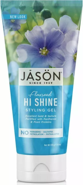 Jason Naturel Tuning Gel 170g- Grain de Lin Haute Éclat - pas de Parabens, SLS