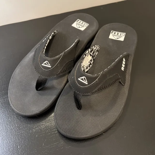 Reef Fanning Womens Black Sandals With Bottle Opener Flip Flops For Women Sz 8