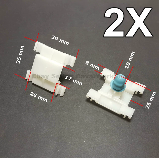 2X Door Trim Panel Retainer, door Moulding Bumpstrip Trim for VW, VOLKSWAGEN