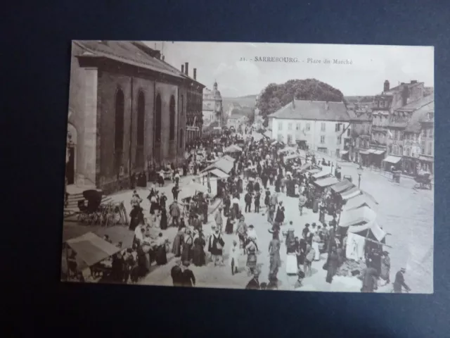 SARREBOURG Saarburg Moselle CPA 57 Marché place du marché