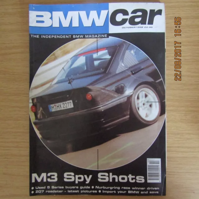 BMW CAR Magazine October 1998 ~ E46 M3 Spy Shots ~ E39 5 Series ~ Z07 Roadster