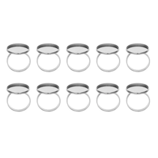 10 piezas de componentes de anillos para dedos hallazgos accesorios artesanales de metal