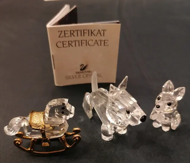 3 schöne Swarovski -  Kristall - Figuren