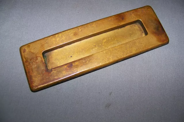 Used, Cast Brass, Letter / Mail Slot - Front Plate Only - NO INSIDE TRIM PIECE