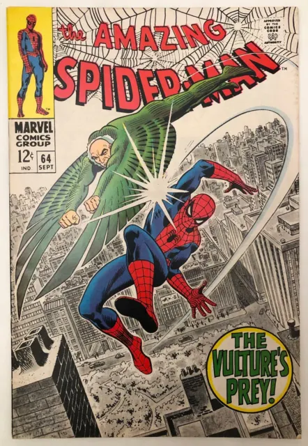 Amazing Spider-Man #64 (1968) Vulture defeats Spider-Man! 7.5-8.0 Very Fine