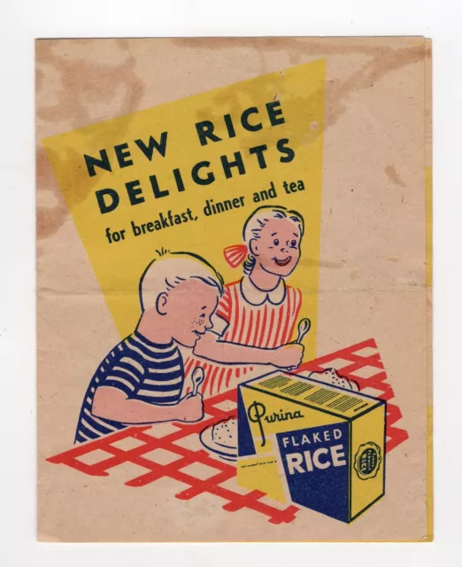 Advertising Brochure for Purina Flaked Rice, St. Peters, NSW  1970s?