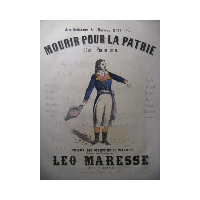 MARESSE Léo Mourir pour la Patrie Piano XIXe