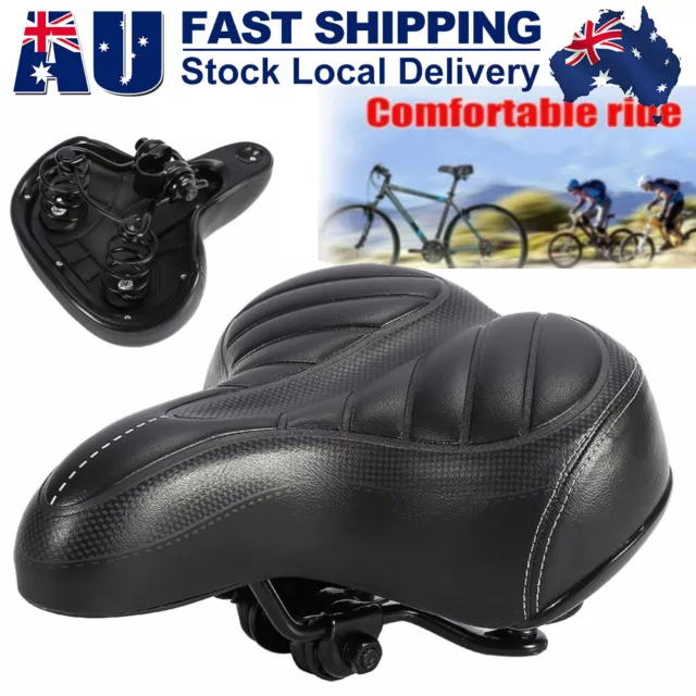 Soft Large Bum Bike  Gel Ladies Cycling Sprung Saddle Seat Comfortable AU