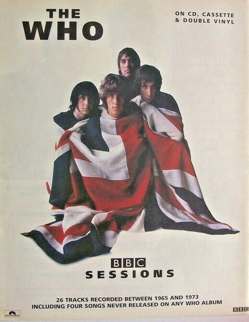 THE WHO 2000 POSTER ADVERT BBC SESSIONS Roger Daltrey Pete Townshend Keith Moon