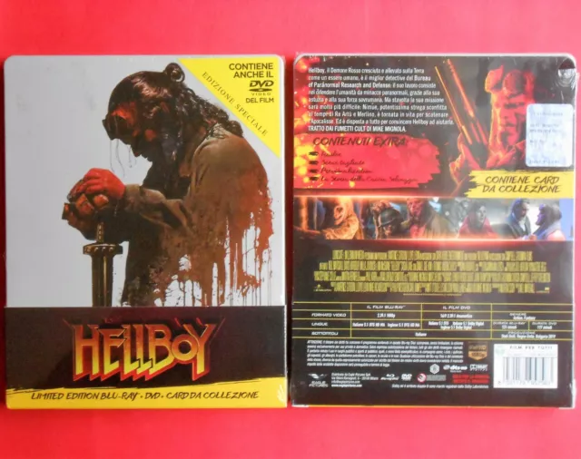 Hellboy Red Steelbook Metal Boîte Spéciale Édition Limited blu ray +DVD + Carte