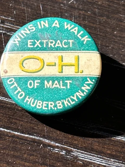 RARE OH Huber Otto Brooklyn BEER Malt Extract Pro Pro ADVERTISING New York PIN