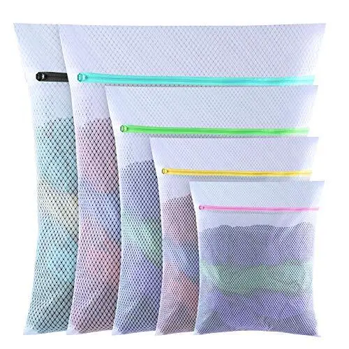 5 Pack Mesh Laundry Bags Washing Bags for Sweater Blouse Hosiery Wash Bags