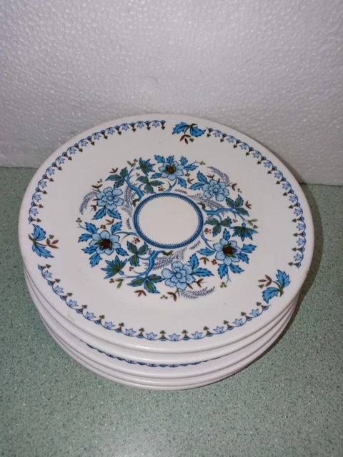 Five Noritake Blue Moon Bread and Butter Plates 6 3/8" Estate Find Five Noritake Blue Moon Bread and Butter Plates 6 3/8" Estate Find