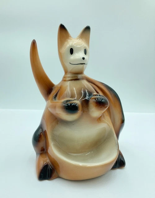 CERAMIC BOXING KANGAROO Dresser Caddy Valet Pulp Fiction No Chips No