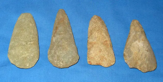 PL33 Four Pre-Columbian Neolithic Celts from Navy Island in Gatun Lake Panama