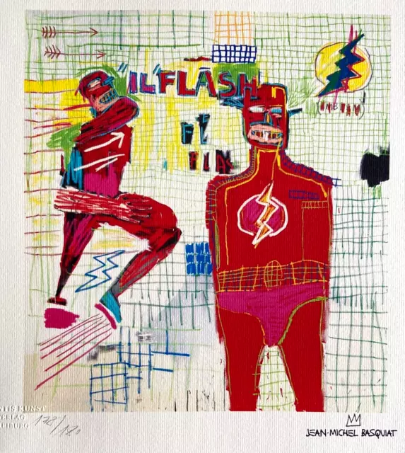 Jean-Michel Basquiat 'Flash A Napoli '1987, Lithographie 180ex (Autenticata)