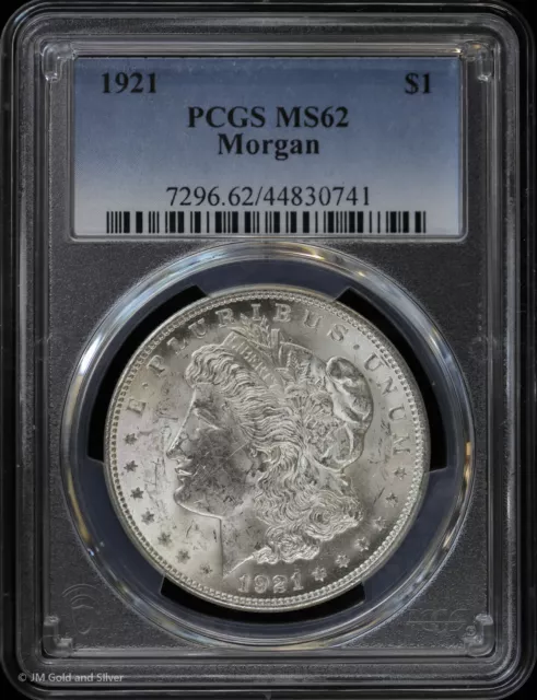 1921 P Morgan Silver Dollar PCGS MS 62 | Uncirculated UNC