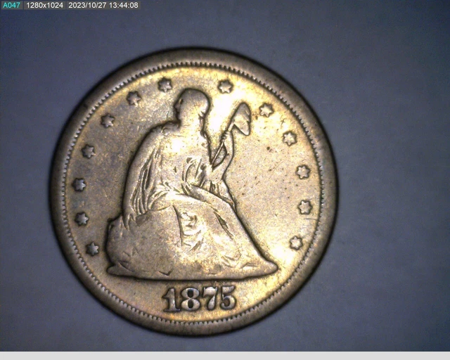 1875 s twenty cent piece (24-429 11m3)