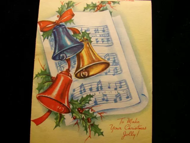 Vintage "To Make Your Christmas Jolly!!" Christmas Greeting Card