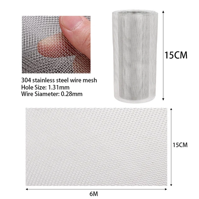 Stainless Steel RatMesh Rodent Proofing Welded Fine Wire Metal Mesh Roll 6 Sizes