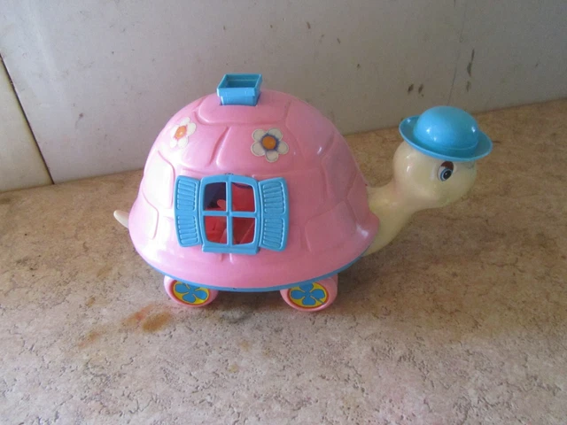 Jouet Tortue Trottie et sa Famille Vintage En Boîte