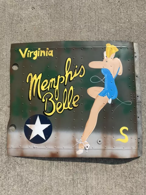 NOSE ART PANEL WW2 B-17 Flying Fortress Memphis Belle REAL AIRPLANE ...