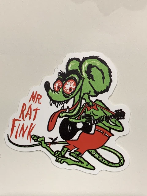 Mr. Rat Fink with Guitar ~ Theme Sticker -RANDOM 10 decal pack Big Daddy Ed Roth