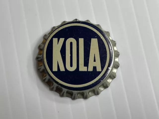 Vintage - Kola Soda Bottle Cap *Cork Back* (Blue / White In Color)