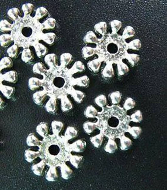 100pcs Tibetan Silver Daisy Spacer Beads 10mm T925
