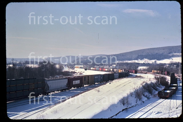M Original Slide - D&H Yard Scene West End Oneonta NY 1981