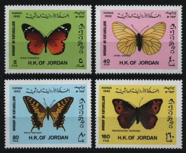 Jordanien 1992 - Mi-Nr. 1487-1490 ** - MNH - Schmetterlinge / Butterflies