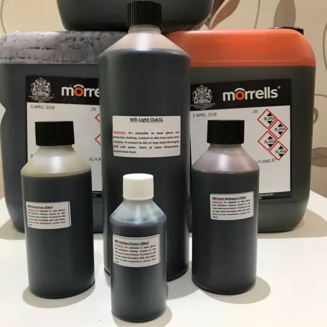 Morrells Water Based Wood Stain Dye/Wood Dye Solvent Free Low VOC 26 colours 3