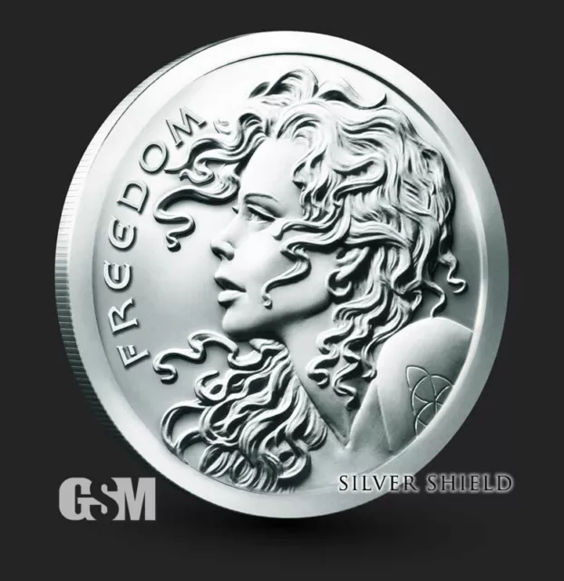 2024 Freedom Girl Silver Shield Silver Round Coin 1 oz .999 Fine Silver BACKORDE