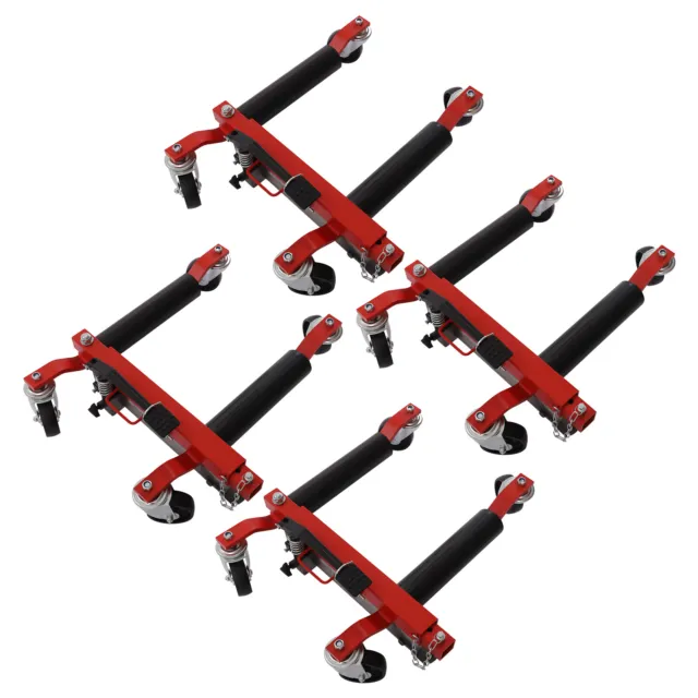 4pc Hydraulic Wheel Dolly Auto Positioning Moving Vehicle Car Tire Lift Jack Set