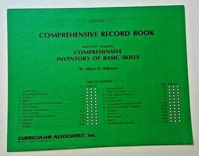 BRIGANCE INVENTARIO INTEGRAL de Habilidades Básicas - Un Libro de