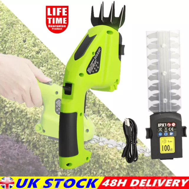 Cordless Grass Shears 7.2V,2-In-1 Electric Small Hedge Trimmer,Portable Handheld