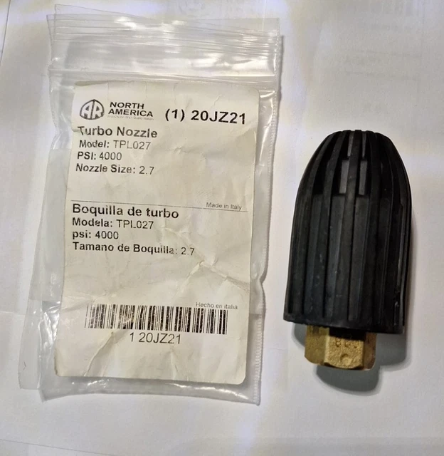 New North American Turbo Nozzle Model TPL027, 4000 PSI, SIZE 2.7