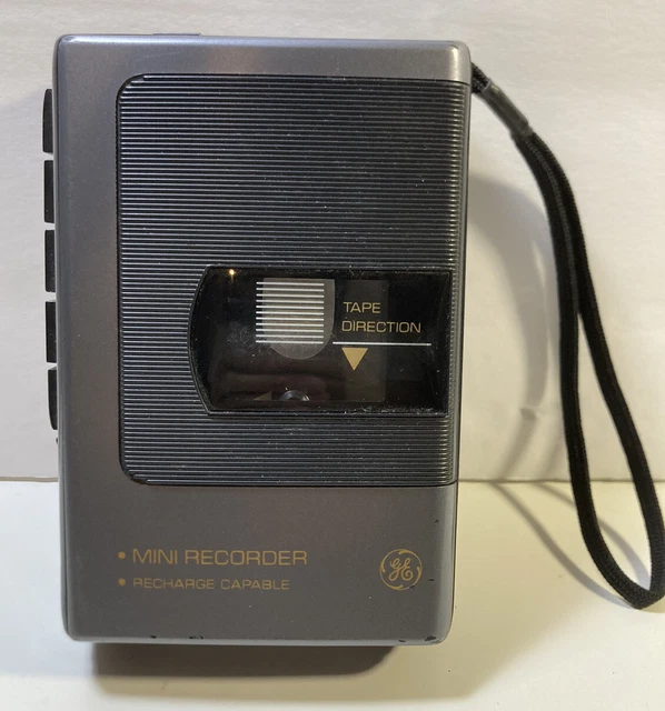 VINTAGE GE MINI Recorder Model 35353A Cassette Recorder Player Tested