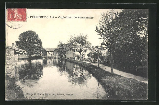 Carte Postale Ancienne Pelussin - Panorama Les Croix Vu De La Rivière, Loire (42)