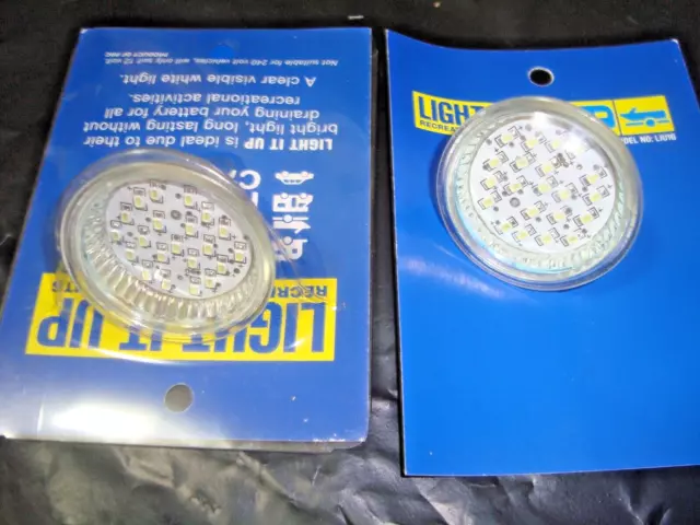 LED Bulbs LOT of 2(two) 12v dc only  Caravan ,Boat, etc Light  MR16