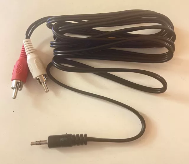 Câble adaptateur audio Jack 3,5 mm stéréo mâle vers 2x RCA mâles 2 m noir