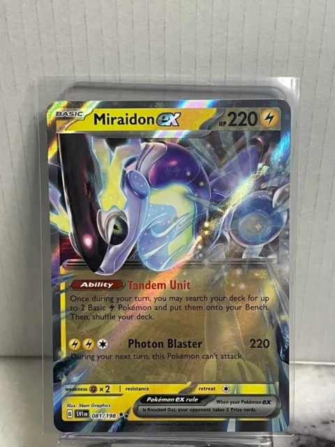 Miraidon ex 253/198 PSA 10 Gold Hyper Rare Pokemon Scarlet & Violet Svi-EN  2023
