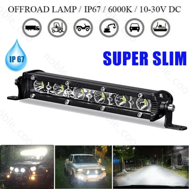 7" LED Work Light Bar Spot Flood Offroad Truck Driving Fog Lamp ATV 4WD SUV Boat