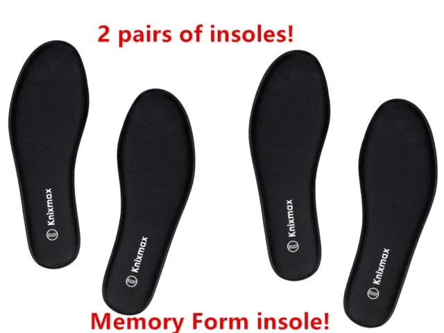 Knixmax 2 pairs of Memory Foam Insoles Orthopaedic Orthotic Insoles Inserts Size