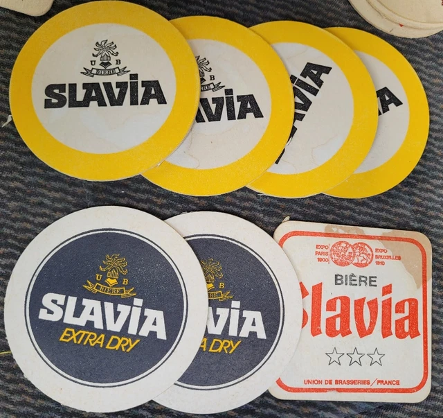 LOT OF 7 Slavia Biere BEER COASTER