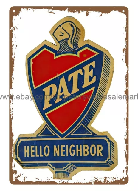 1956 Pate Gasoline Pate Hello Neighbor metal tin sign unframed wall decor