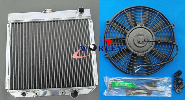 ALUMINUM RADIATOR+ONE FAN for 1963-1969 FORD FAIRLANE and 1967-1969 ...