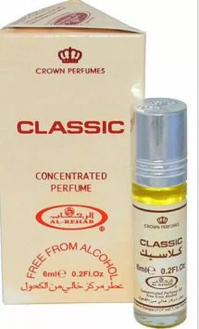 Al Rehab Classic Long lasting Perfume Oil Roll On For Unisex Each 6 ml Set Of 6