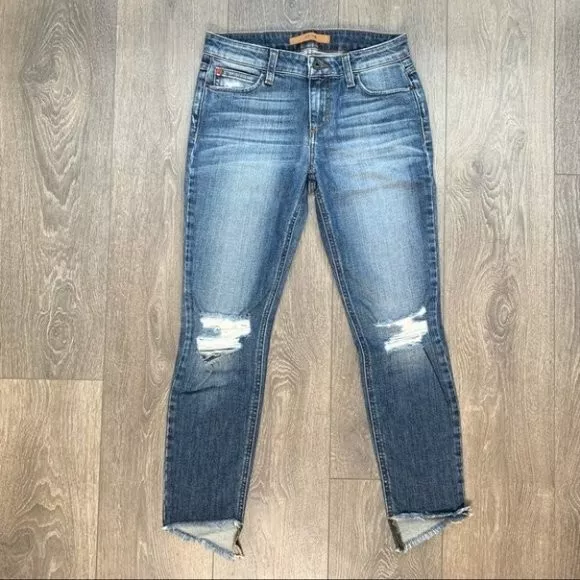 Joes Jeans Blondie Skinny Ankle Coppola Jeans Mid Rise Distressed Denim Size 24 2