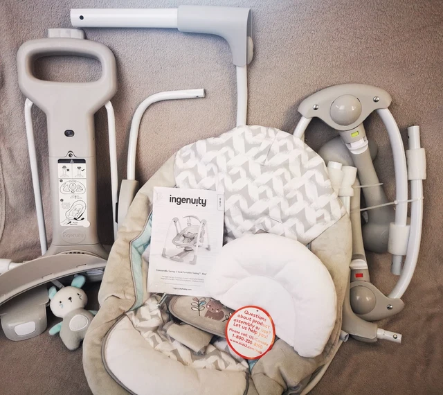 INGENUITY RAYLAN CONVERTME Swing2Seat Portable Swing from birth